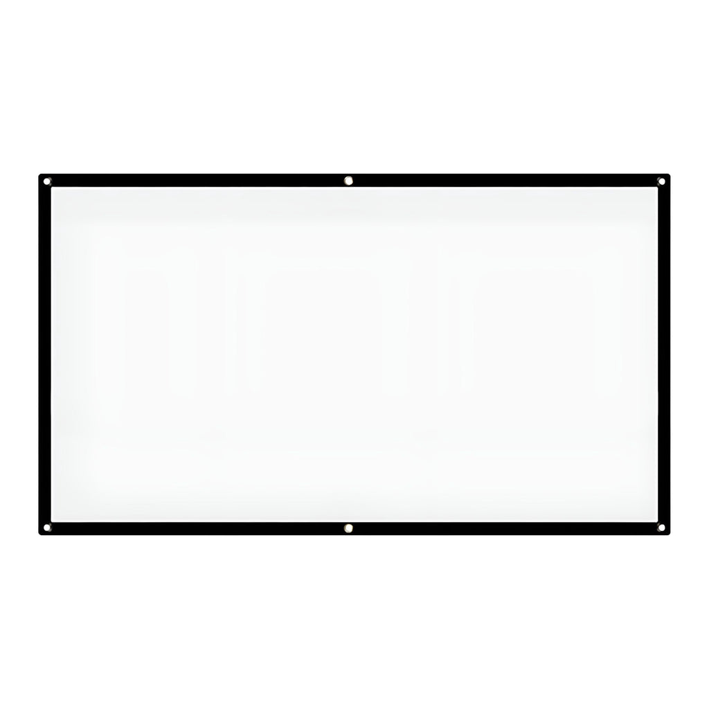 GJX 120 Inch Portable Projector Screen, White Wall Mount Projection Screen with Stand, 4:3 Polyester for Home Office and Classroom