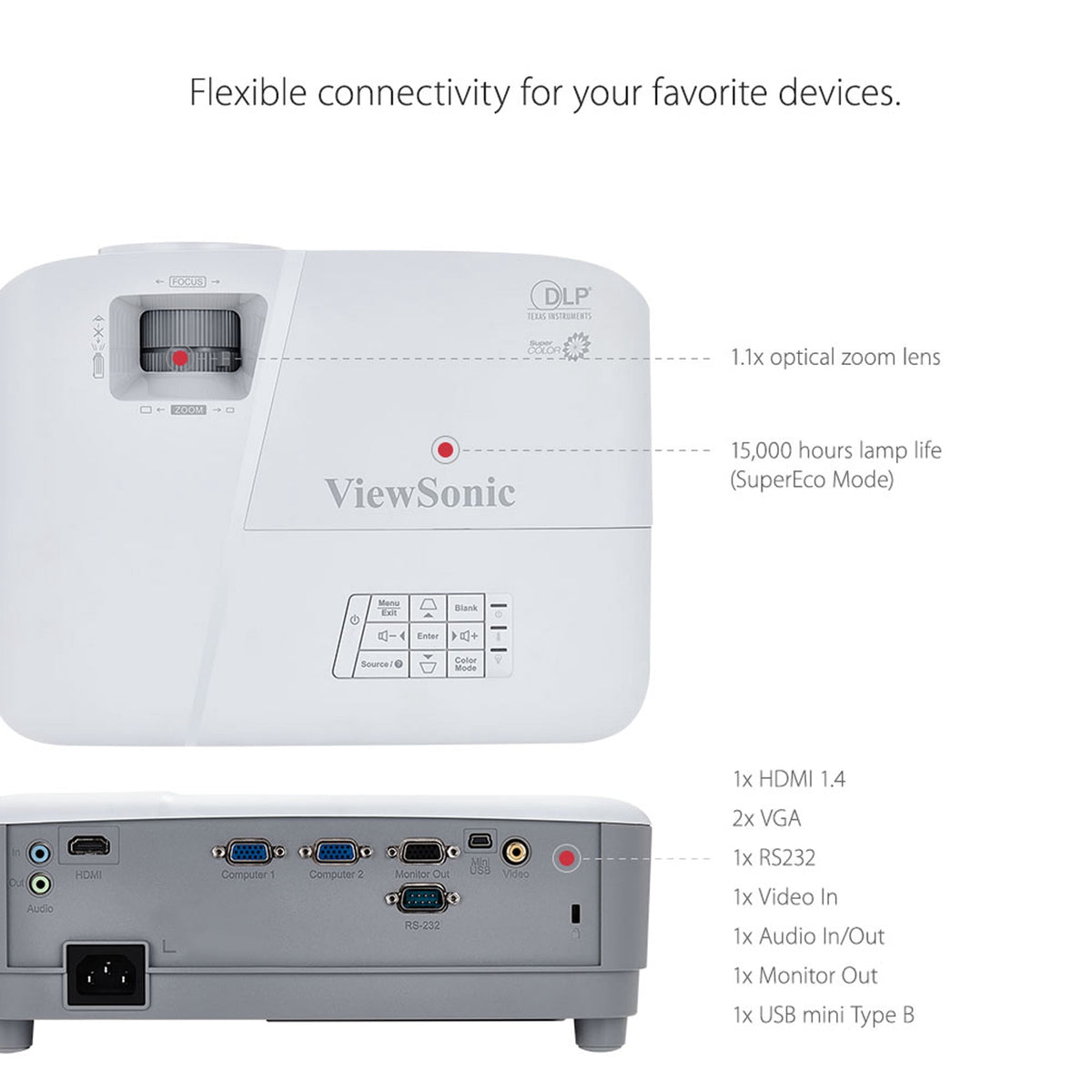 Viewsonic PA503X 3D Ready DLP Projector - 4:3