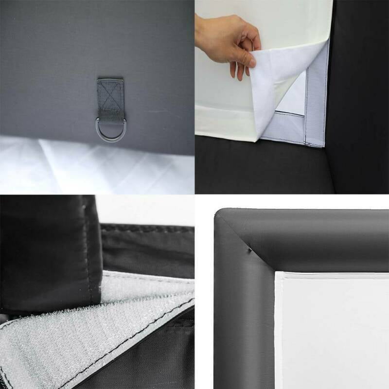 14 Feet Inflatable Projector Screen Outside Blow Up Movie Screen- Includes Inflation Fan, Tie-Downs and Storage Bag- Great for Outdoor Party Backyard Pool Fun