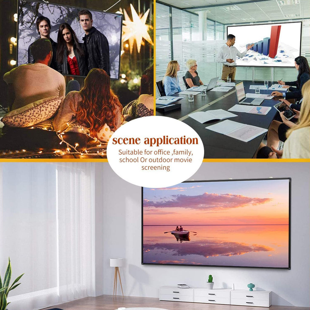 SKERELL 120 inch Fold Projector Screen,Protable Movies Screen for Outdoor Indoor