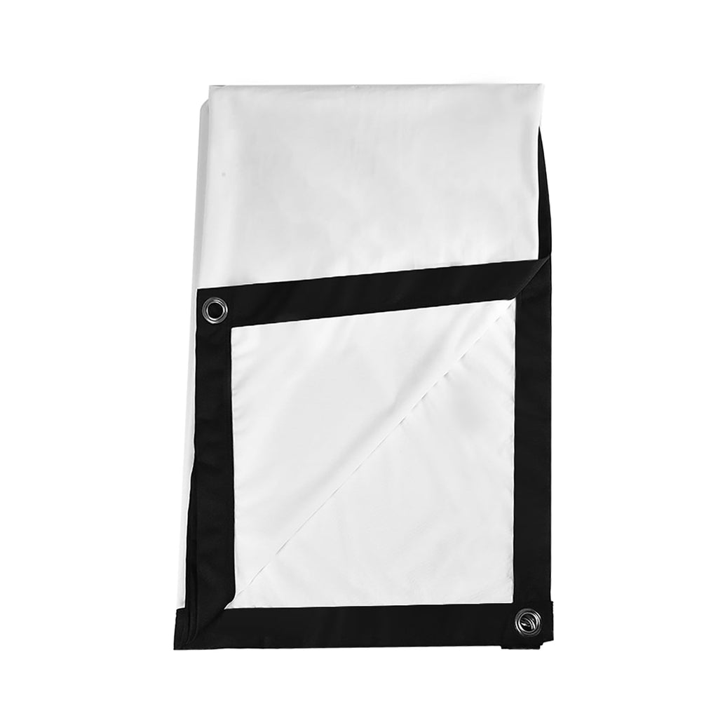 Projector Screen,Rear Projection Screen Portable Foldable Noncrease Projector Curtain Screen 4:3 for Outdoor Camping Movie Open Air Cinema White[72in]