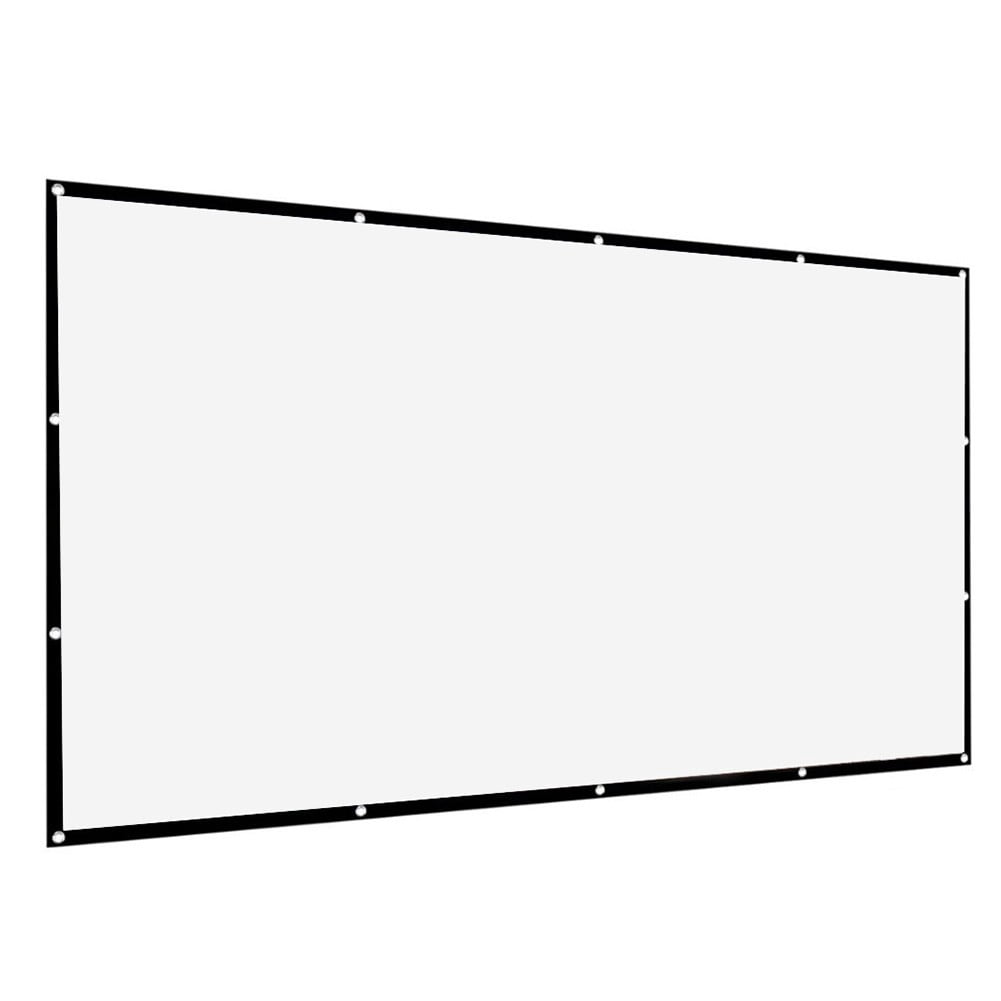 60-150 Inch Projector Screen 16:9 Foldable Portable Projector Movies Screens For Home Theater Outdoor Indoor Projector Curtain