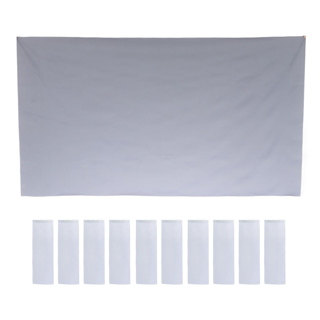 60 Inch 16:9 Portable Polyester Projector Screen with Hook and Loop Straps for Indoor Outdoor Home Theater 60in Theaters Conference Presentations