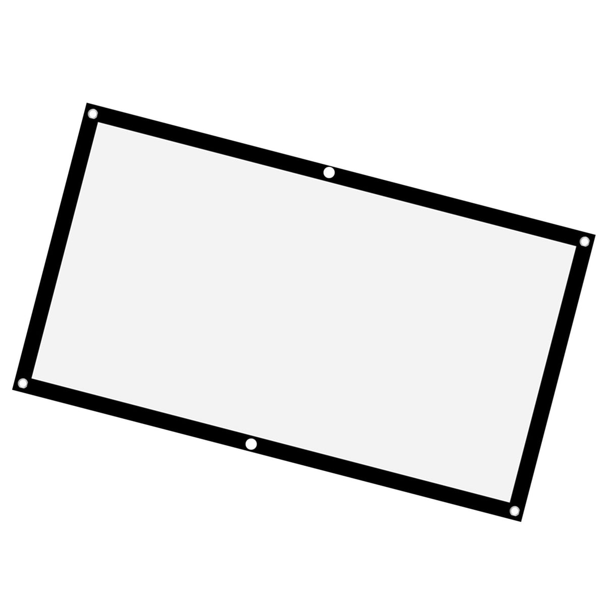 BIMZUC 40 inches / 101.6 cm 16:9 Thicken Portable Non Crease Soft White Polyester Projector Curtain Projection Screen 1.4-2.3 Meters Viewing Distance for Home Theater Indoor Outdoor