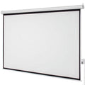 100 Inch 4:3 Motorized Projector Screen - Matte White Retractable Screen with Silent Motor & Remote, Ceiling/Wall Dual Mount for Home Theater & Classroom