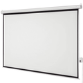 100 Inch Motorized Projector Screen, 4:3 Electric Projection Screen with Remote Control, Matte White Wall Ceiling Mount Movie Screen, White Case