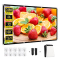 100 inch Outdoor Projector Screen,Foldable Washable Indoor Portable Projection Screen Projector 4K 16:9 HD Rear Front Movies Screen for Backyard Home Theater Office