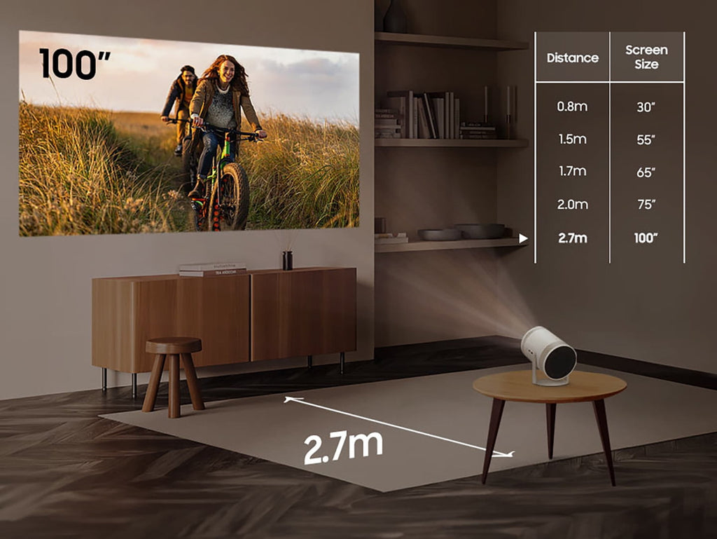 SAMSUNG 30-100" The Freestyle 2nd Gen with Gaming Hub FHD HDR Smart Portable Projector SP-LFF3CLAXXZA