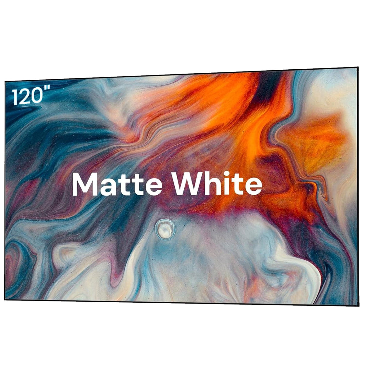 120-inch Fixed Frame Projector Screen, 1.3dB Gain, 80% Picture Quality Enhancement, 4K/8K Ultra HD, 3D Compatible, Works with Long Throw, Short Throw & Ultra Short Throw Projectors