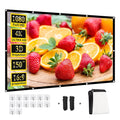 Toot shadow 150 inch Outdoor Projector Screen,Foldable Washable Indoor Portable Projection Screen Projector 4K 16:9 HD Rear Front Movies Screen for Backyard Home Theater Office