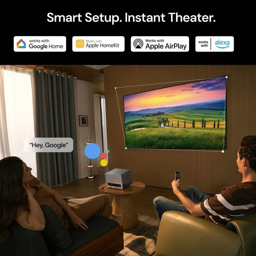 Valerion VisionMaster Pro2 4K Triple Laser Projector ，3000 ISO Lumens, HDR10+, IMAX, Google TV– Nocturne Blue