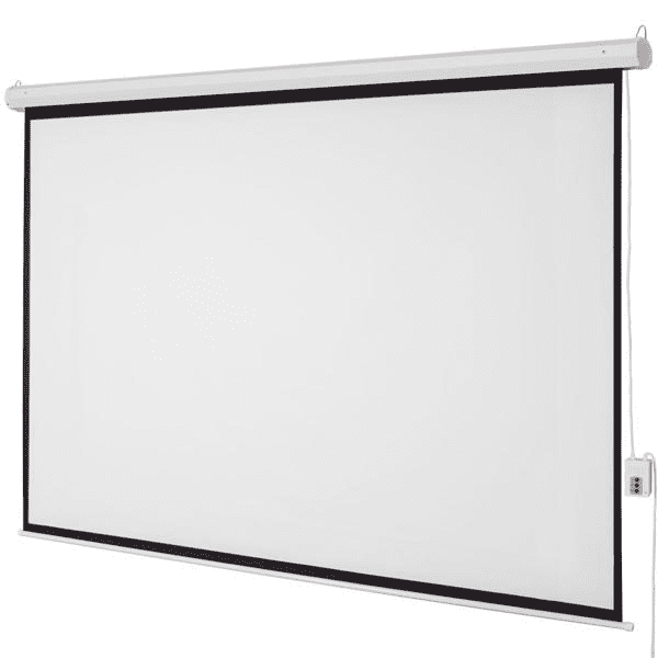 COTINSE 100 Inch Motorized Projector Screen with Remote Control, 4:3 Electric Projection Screen, 80 x 60 Matte White, Wall and Ceiling Mount