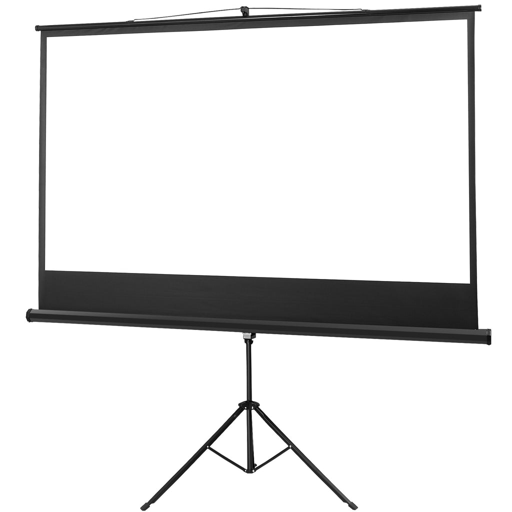 ZENSTYLE 84" 16:9 HD Projector Screen Stable Tripod Stand Movies Presentations with Carry Bag Black