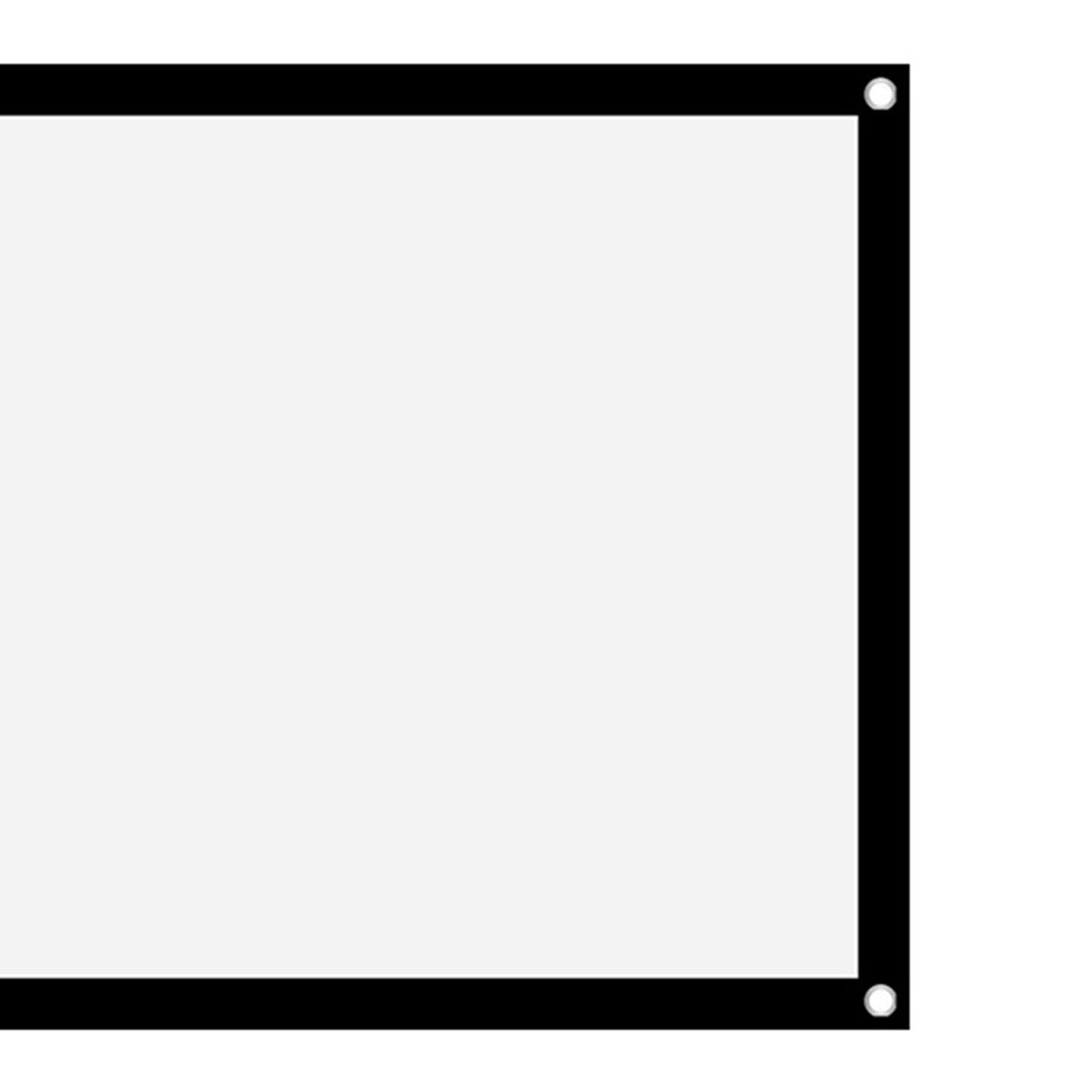 BIMZUC 40 inches / 101.6 cm 16:9 Thicken Portable Non Crease Soft White Polyester Projector Curtain Projection Screen 1.4-2.3 Meters Viewing Distance for Home Theater Indoor Outdoor