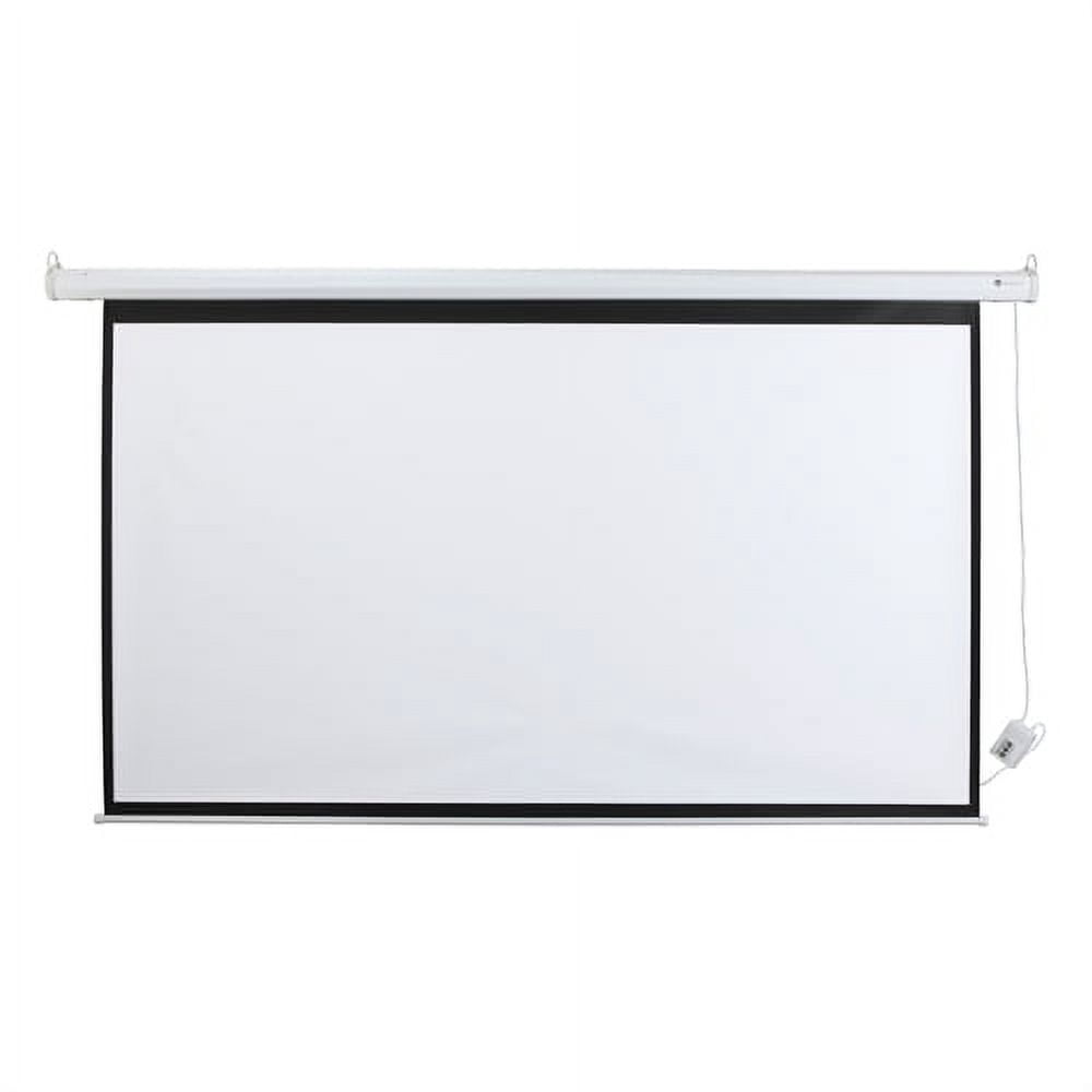 Homegear Wall Mount 106" Motorized Projector Screen with Remote, White, WSHG-0400