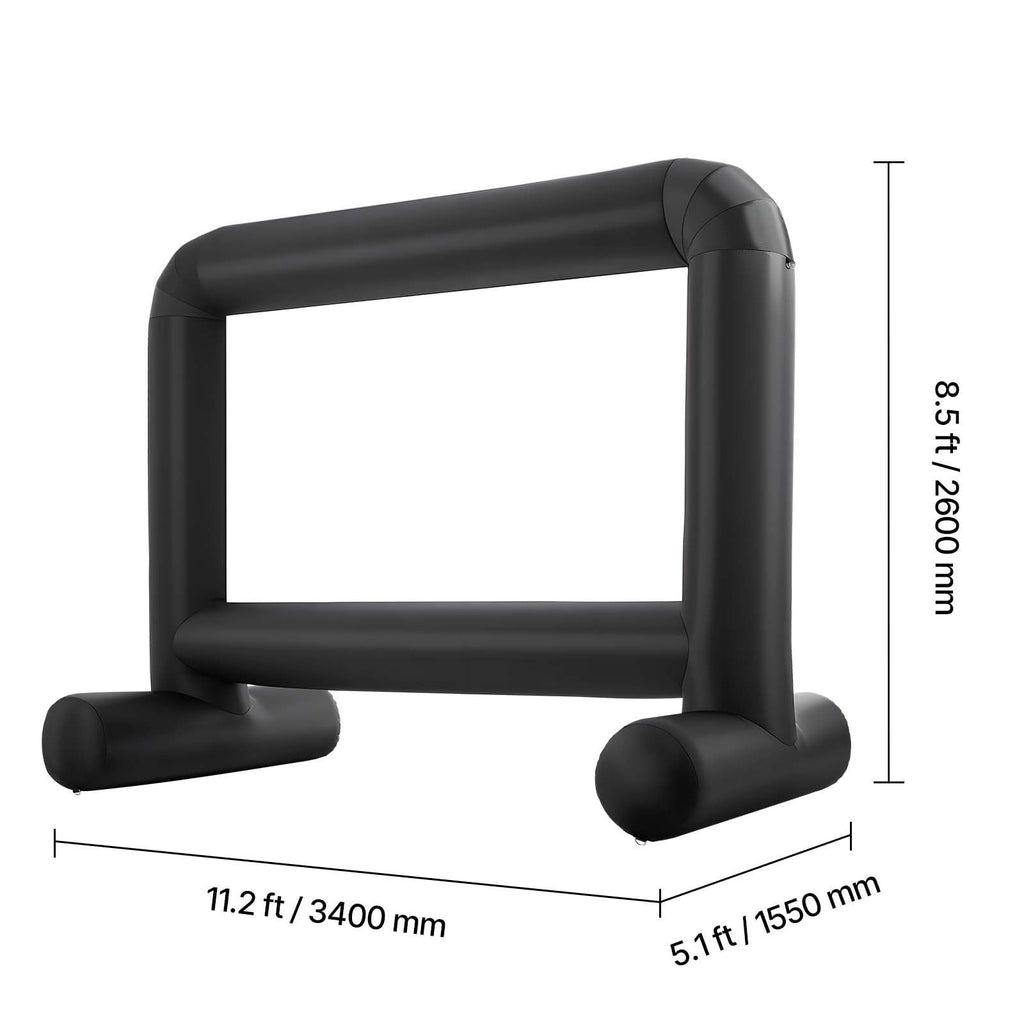 KFFKFF Inflatable Movie Screen, 14 ft Outdoor Projection Screen with Storage Bag, Dual-Sided Viewing, Quick Setup, Perfect for Backyard Movie Nights and Events