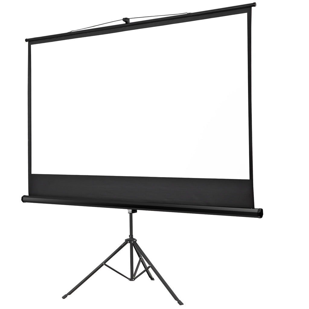 HomGarden Projector Screen with Tripod Stand, 84-in 16:9 HD Screen for Infoor Outdoor Home Theater Office, Black