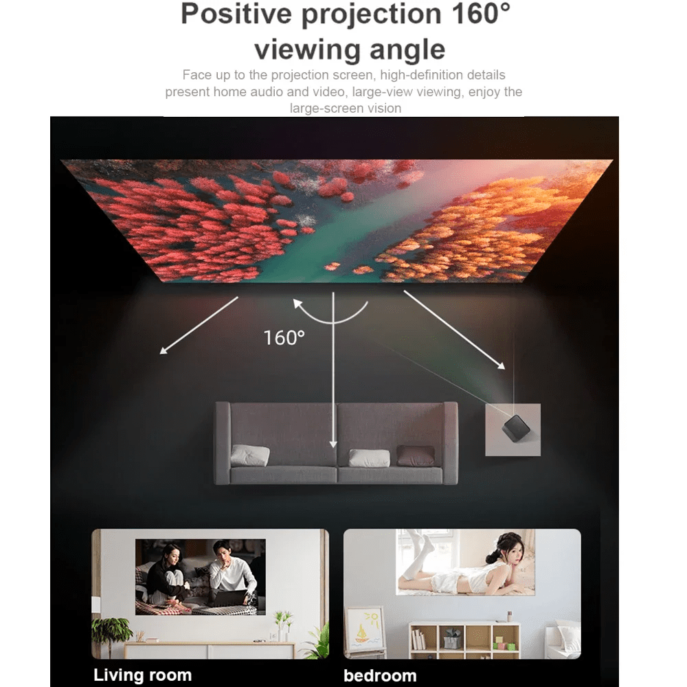 Toot shadow Projector Screen 100 inch White Milk Shred Black Background Wrinkle-Free Design Soft Projection Screen Indoor Outdoor