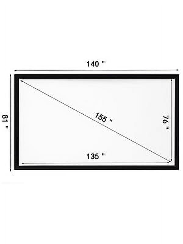 VEVOR Big 155" Diagonal 16:9 HD Projector Screen Home Theater Outdoor Use