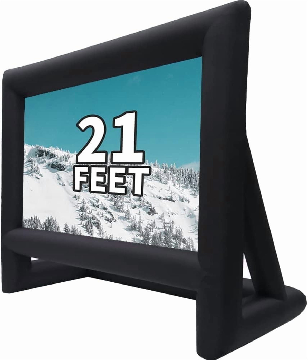 21 Feet Inflatable Outdoor Projector Movie Screen - Package with Rope, Blower + Tent Stakes - Great for Outdoor Backyard Pool Fun (21 Feet)