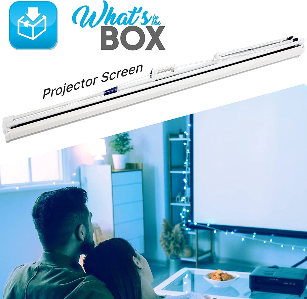 Pyle® Floor-standing Portable Tr Manual Projector Screen (84-inch)