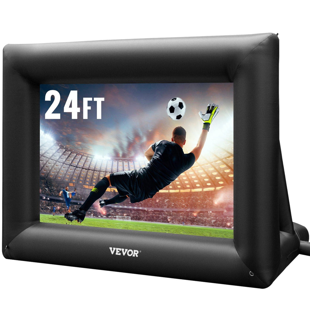 "24FT Inflatable Movie Screen for Outdoor - 360W Blower, Oxford Fabric, 288Inch Projector Screen - Portable Blow Up Screen for Backyard, Drive-in Movies"