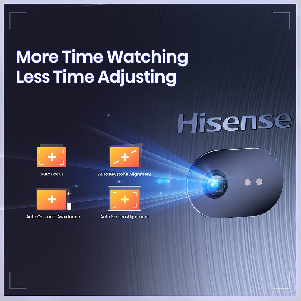 Hisense C1 Trichroma Laser 4K UHD Mini Projector with Dolby Vision, Dolby Atmos, & 1,600 Lumen Brightness