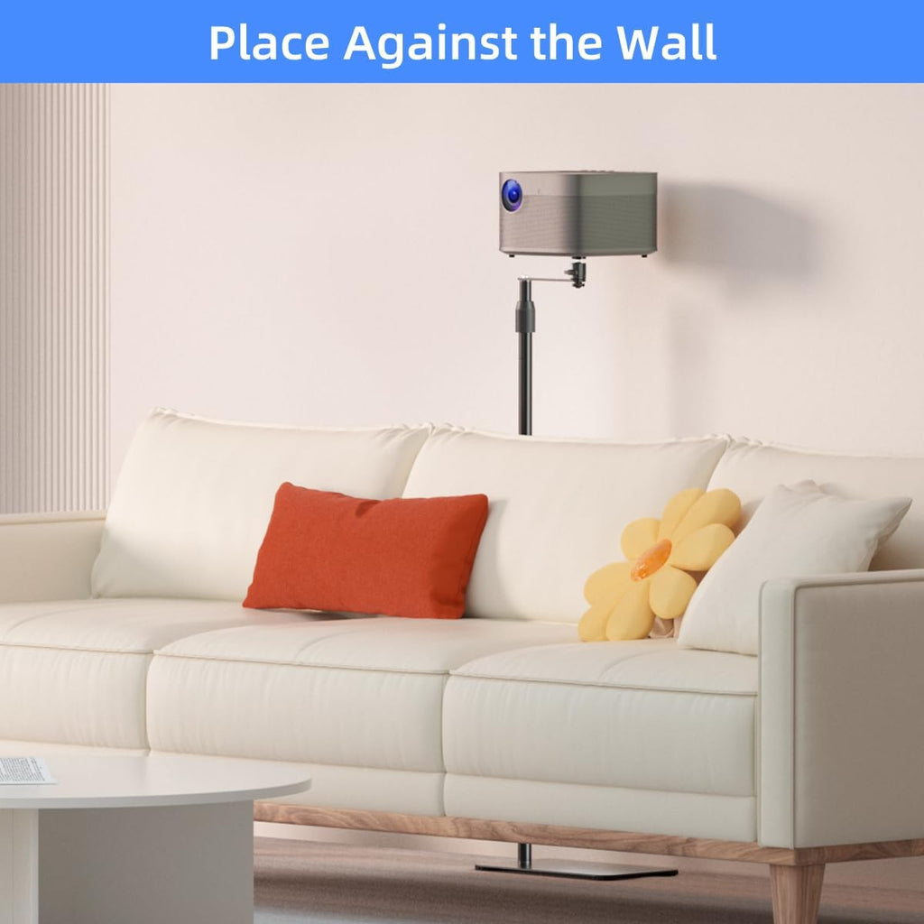 Projector Stand Against Wall Hidden Stand, 360°Swivel, Height Adjustable, Mini Projector Mount Bracket,