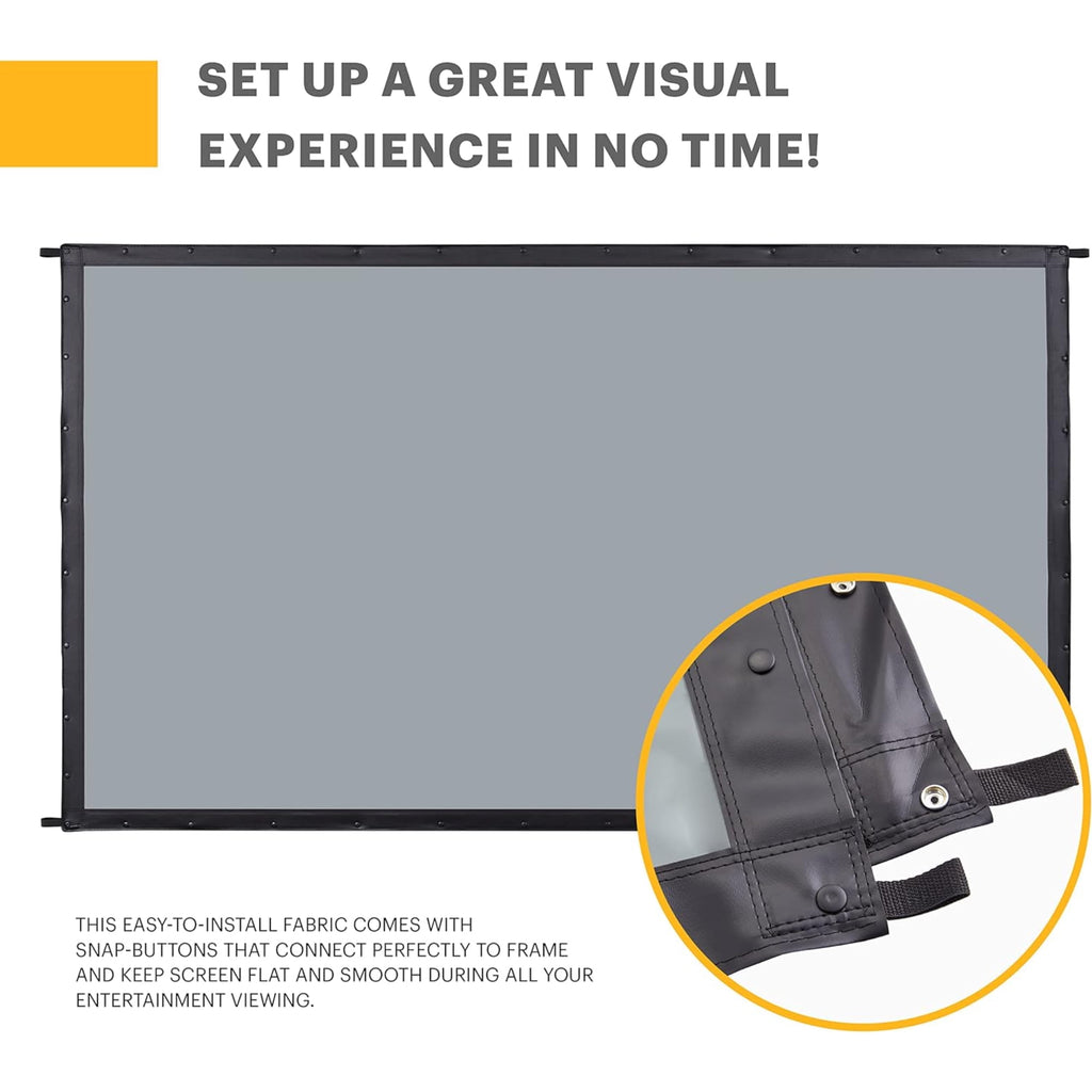 KODAK 150” Replacement Dual Projector Screen, Fast Fold Front & Rear Projection Backdrop - Gray