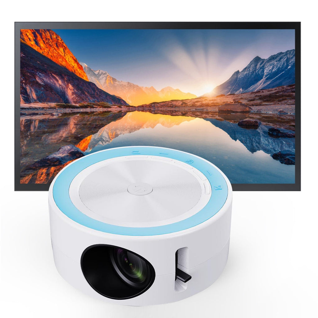 Nkmbld Portable Projector, Outdoor Movie Projector Home Movie LED Video Projector with USB Interface and Remote Control for Home Entertainment