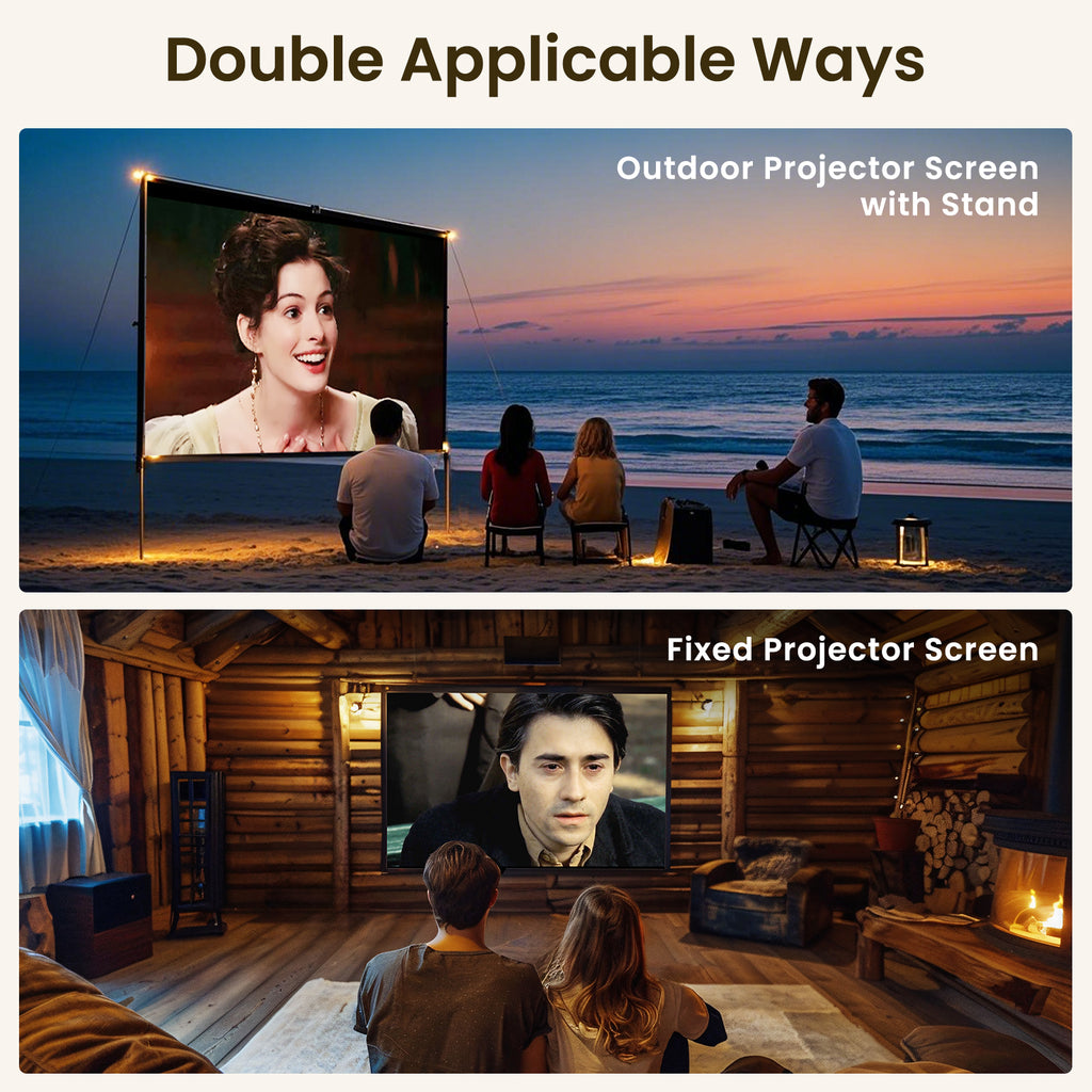 ETOE 50 inch 4:3 Projection Screen, 160° Viewing Angle