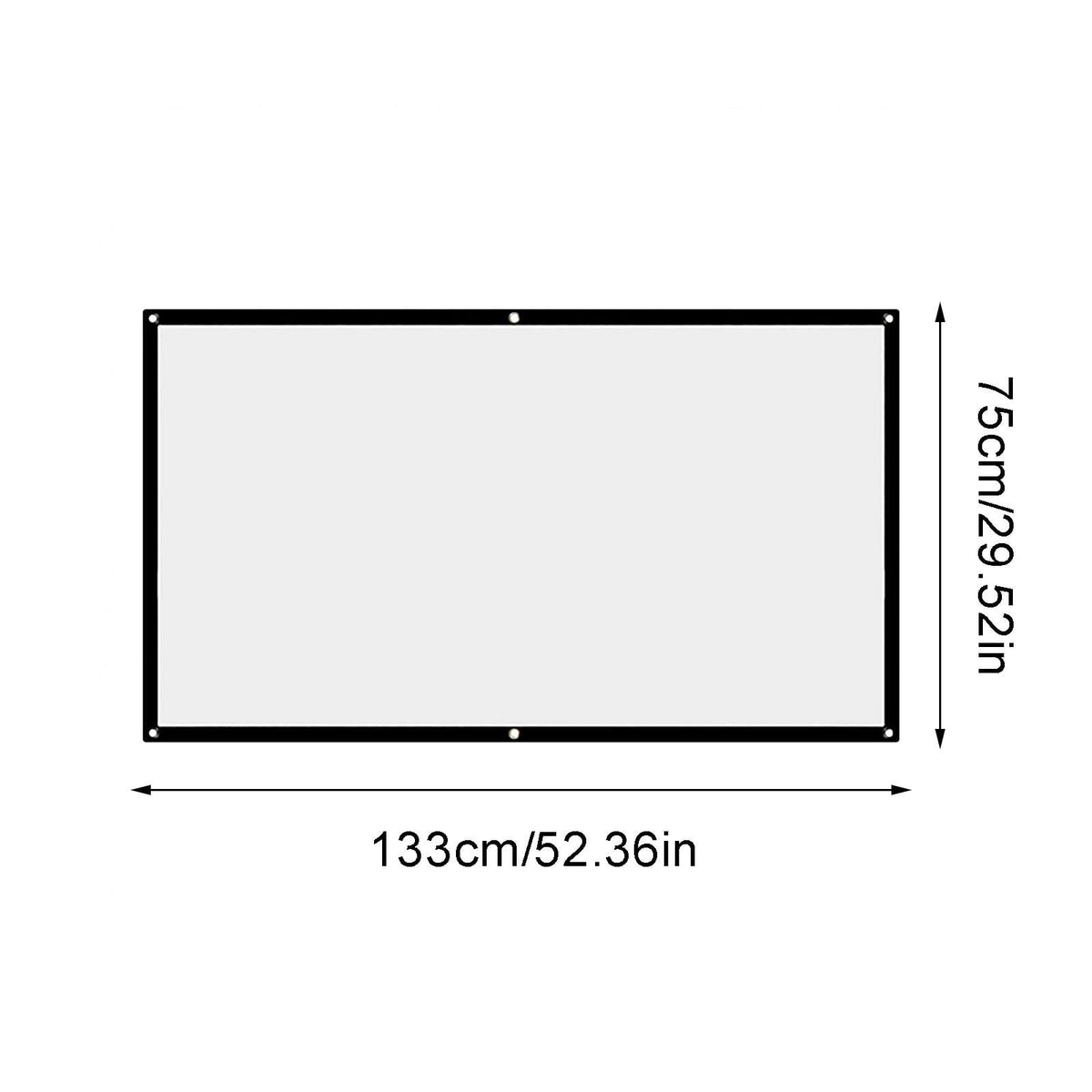 Jacenvly 2024 New 60/72/84/100/120/150Inch Portable Foldable Wall Projector Hd Screen 16:9 Home Theatre Outdoor Room Decor