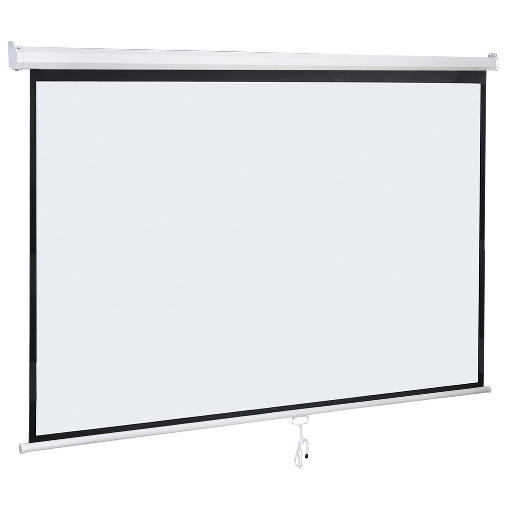 HomGarden 80inch 16:9 Portable Projector Screen 1080P HD 4K Folding Anti-Crease Movie Screen, White