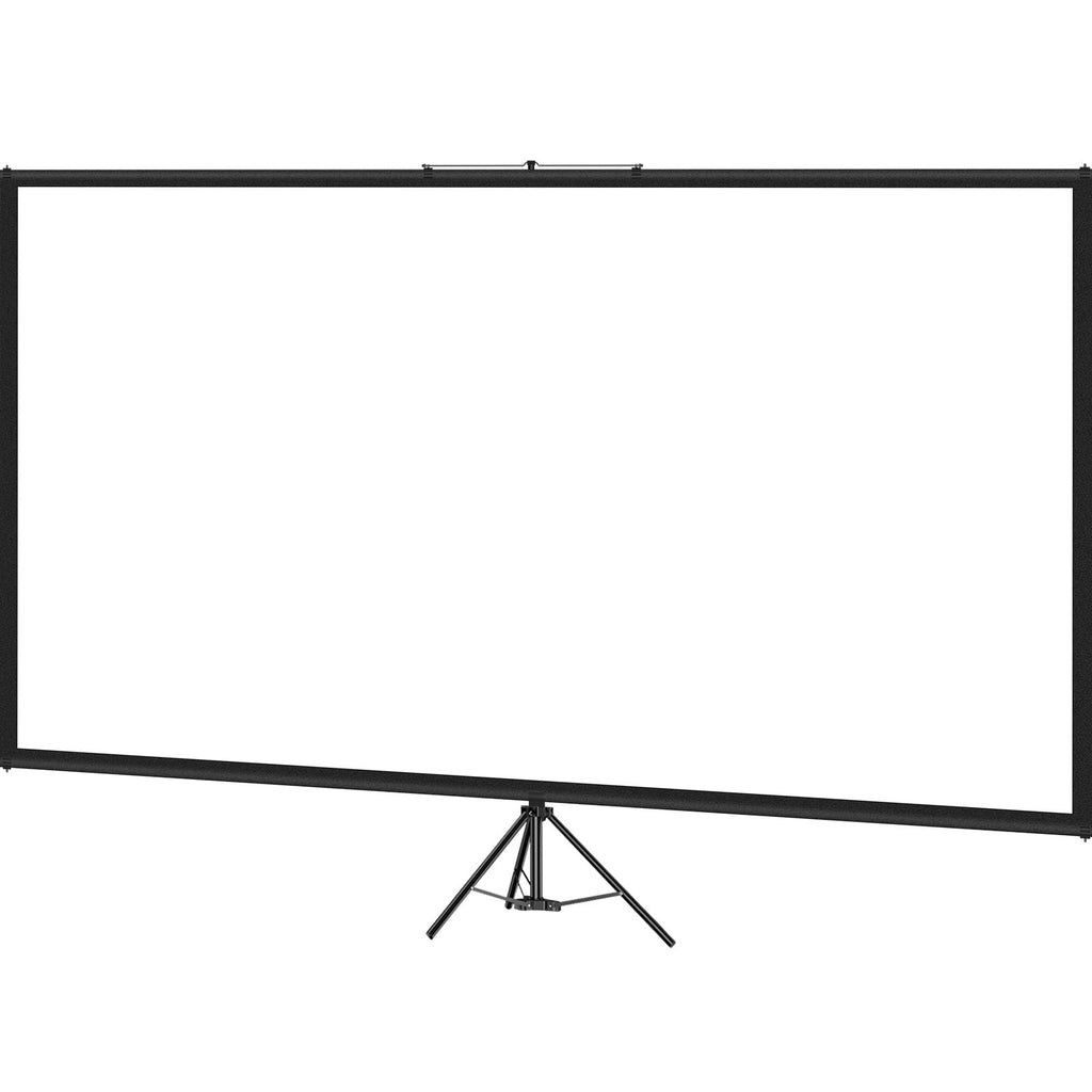 Tripod Projector Screen with Stand 100inch 16:9 4K HD Projection Screen Stand Wrinkle-Free Height Adjustable Portable Screen for Projector Indoor & Outdoor for Movie, Home Cinema, Gaming, Office