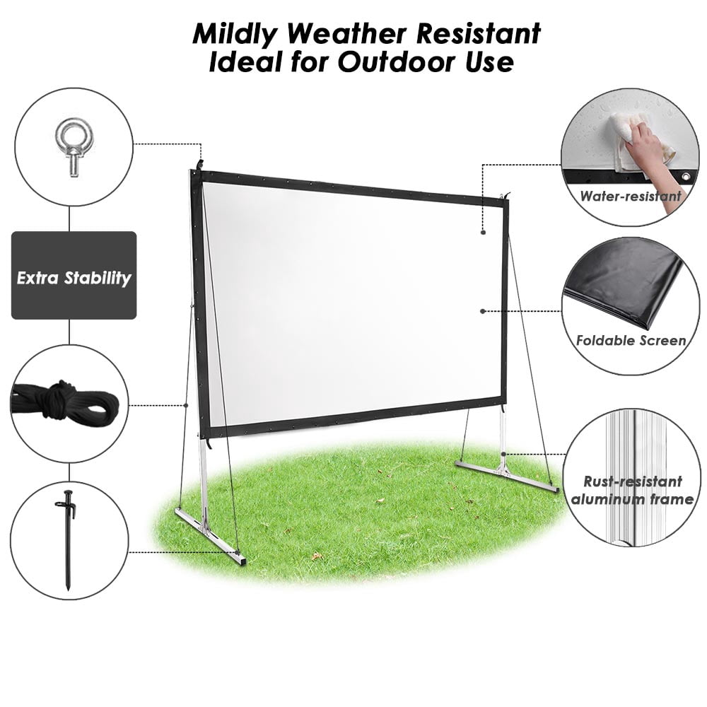 Yescom 60" Pull Up Portable Floor Projector Screen 48"x36" 1.3 Gain 4:3 HD Aluminum Case for Event
