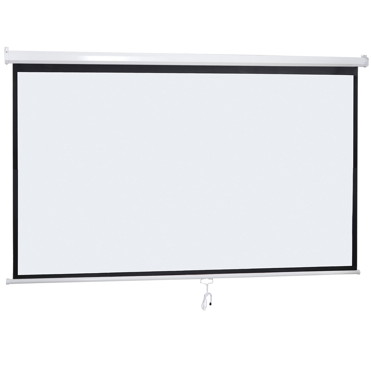 ZENY 100" Diagonal 16:9 Projection Projector Screen HD Manual Pull Down Home Theater