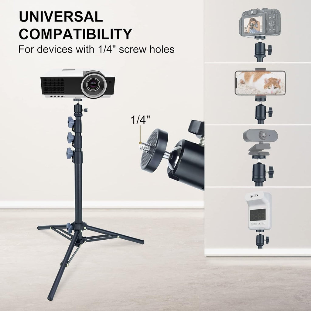 LINCO 120in Projector Screen Stand with Project Stand for 4K HD 16: 9 Screen Wrinkle-Free with Carrying Bag -AM307T