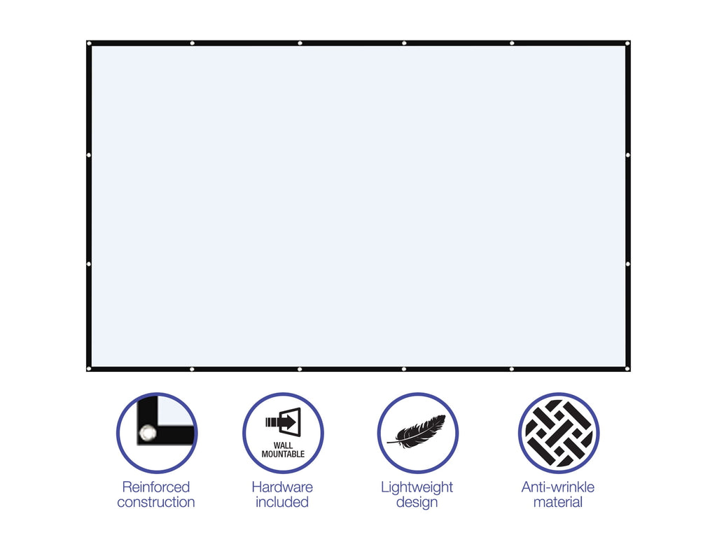 GPX Indoor Soft Projection Screen, PJS130, 130 inch Screen