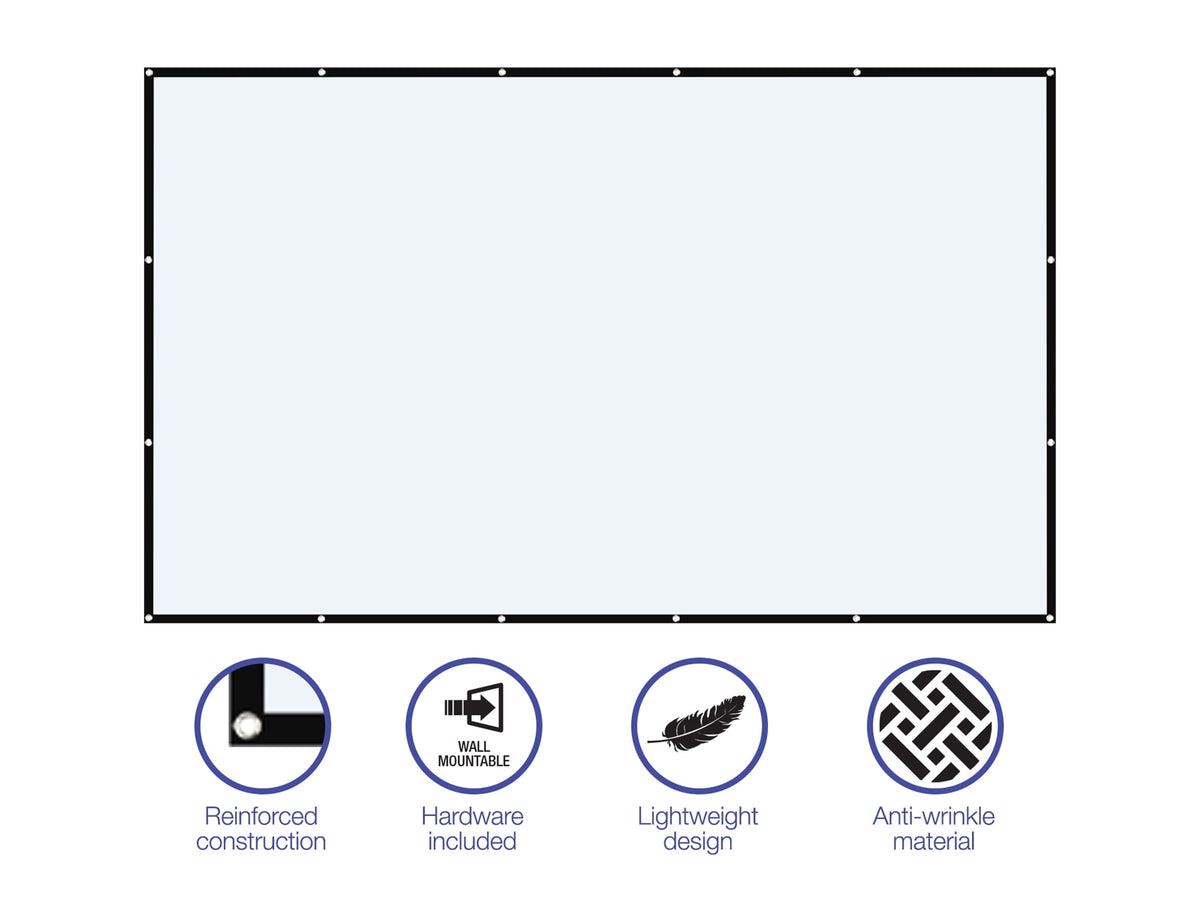 GPX Indoor Soft Projection Screen, PJS130, 130 inch Screen