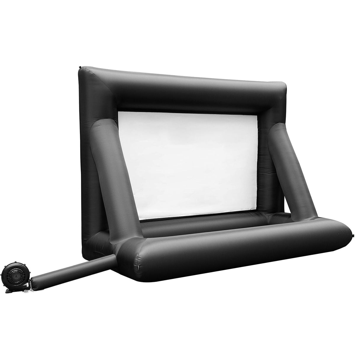 24FT Inflatable Movie Screen with 360W Air Blower, 16:9 Outdoor Projector Screen Supporting Front and Rear Projection, Portable Oxford Fabric Blow Up Cinema Screen for Backyard Parties