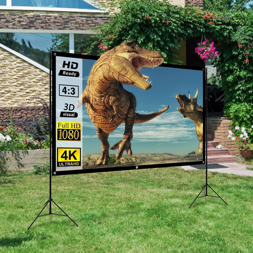 Projector Screen Projection Movies Screen Foldable AntiCrease Portable For Home Outdoor Indoor Support Double Cool Home Gadgets Picture Projector for Drawing Drawing Projector for Adults Outdoor