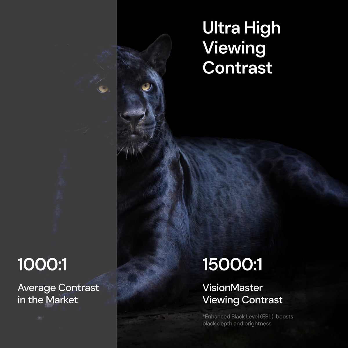 VisionMaster Pro Triple Laser Projector,3000 ISO Lumens,15000:1 Contrast, 0.9-1.5x Optical Zoom, 2X Multitasking Power
