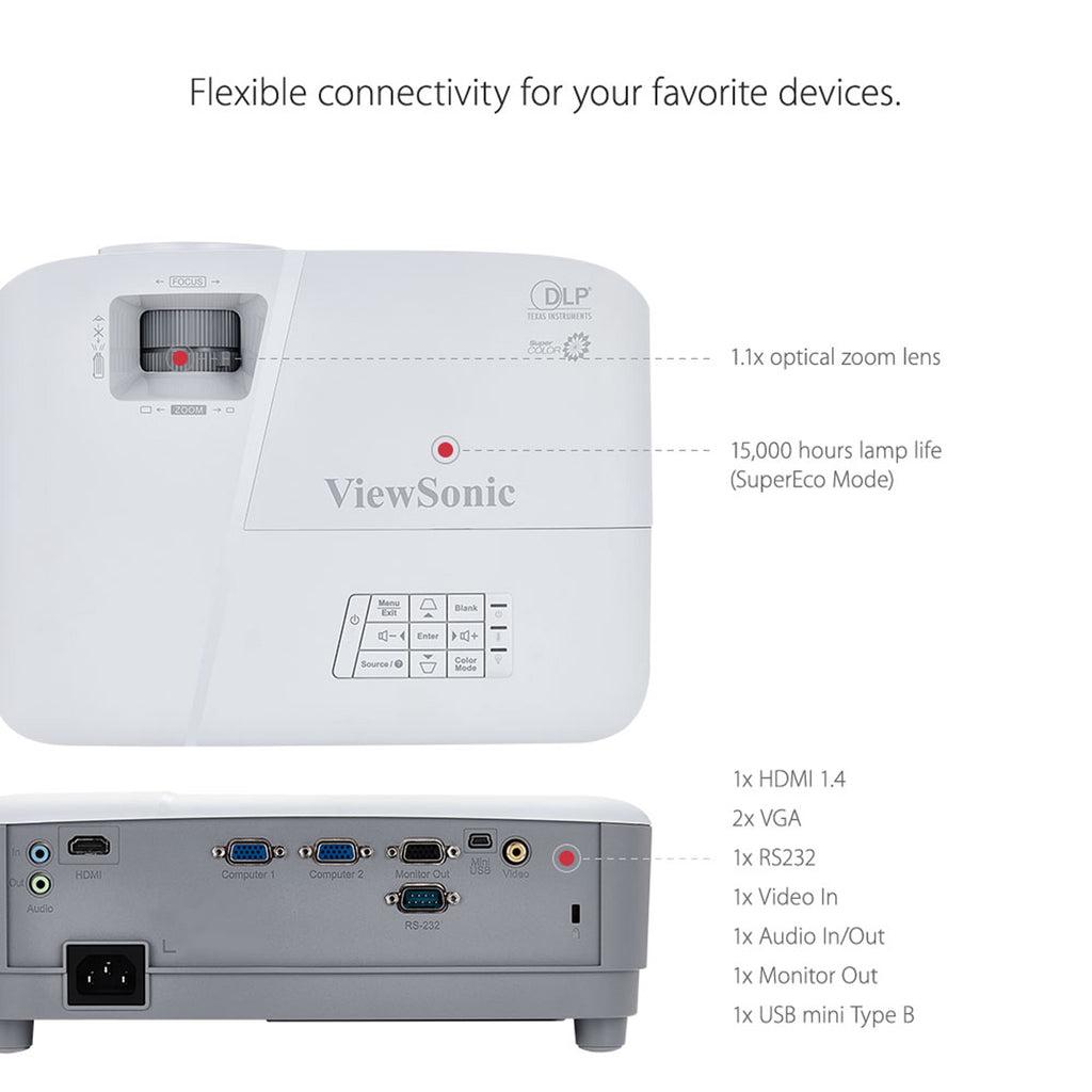 Viewsonic PA503X 3D Ready DLP Projector - 4:3