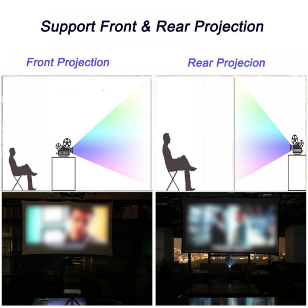 TINKER 60" Diagonal 16:9 Projection Projector Screen HD Manual Pull Down Home Theater