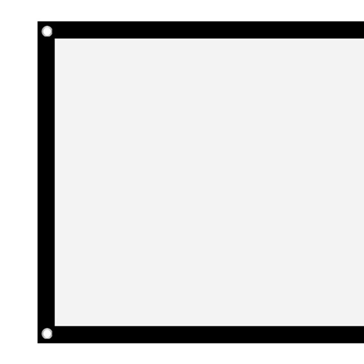 BIMZUC 40 inches / 101.6 cm 16:9 Thicken Portable Non Crease Soft White Polyester Projector Curtain Projection Screen 1.4-2.3 Meters Viewing Distance for Home Theater Indoor Outdoor