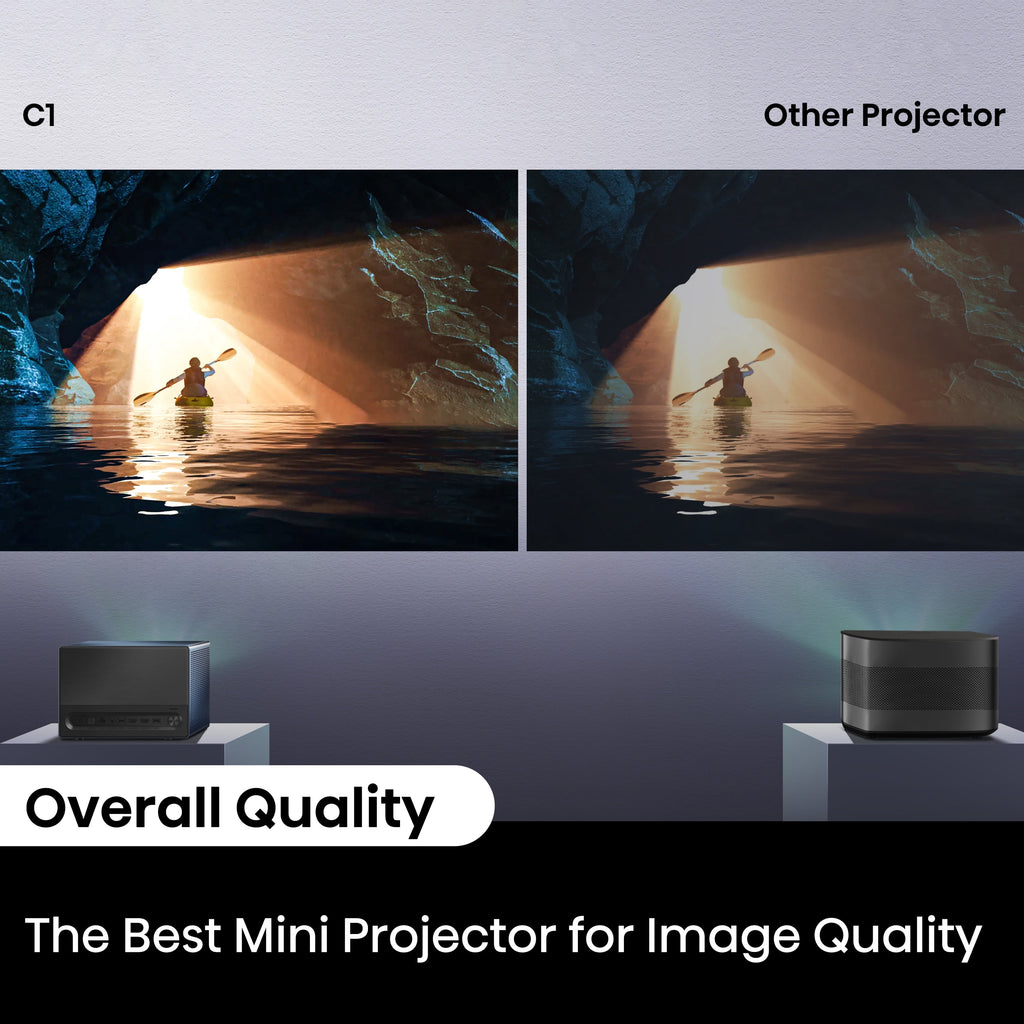 Hisense C1 Trichroma Laser 4K UHD Mini Projector with Dolby Vision, Dolby Atmos, & 1,600 Lumen Brightness