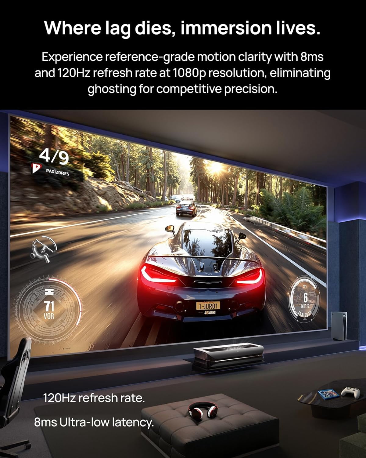 Restored AWOL Vision LTV-3000 Pro 4K Ultra Short Throw Triple Laser Projector, 0.25:1 Ratio