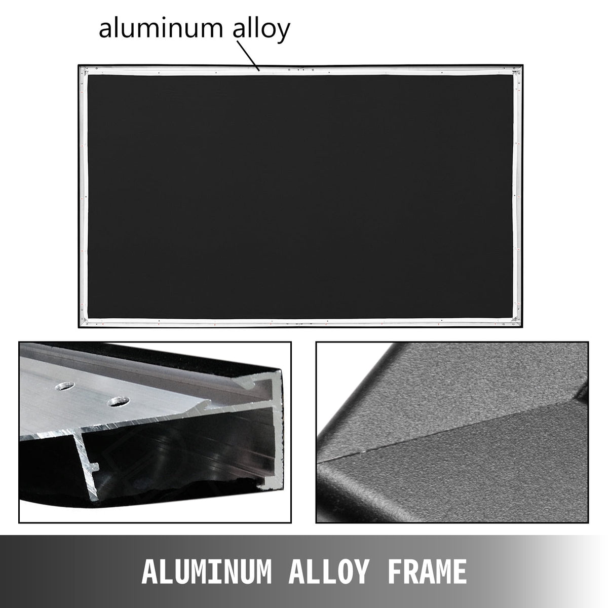 KFFKFF 120inch 16:9 Projection Screen Movie Screen Fixed Frame 3D Projector Screen for 4K HDTV movie theaters, providing an exceptional viewing experience.