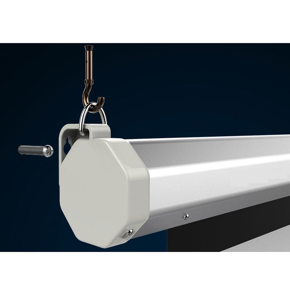100" Motorized Projector Screen 4:3 80" x 60" Viewing Area with Remote Control Matte White for Movies & Presentations