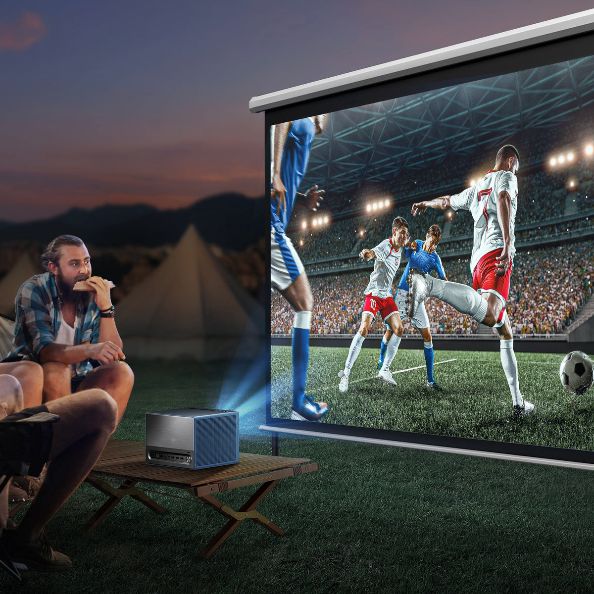 Hisense C1 Trichroma Laser 4K UHD Mini Projector with Dolby Vision, Dolby Atmos, & 1,600 Lumen Brightness